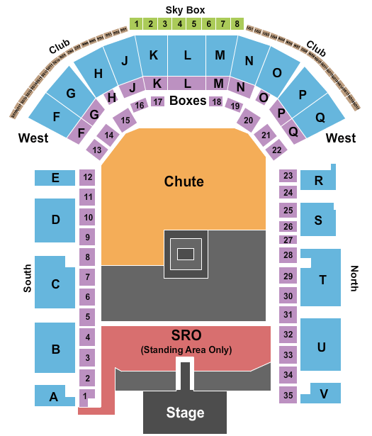 Stampede Arena Dasha Seating Chart
